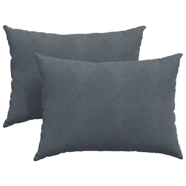 vidaXL Coussins de canapé 2 pcs Gris foncé 70 x 50 cm