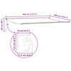 vidaXL Auvent Rétractable Multicolore 450 × 300 cm