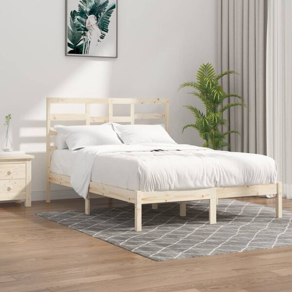 vidaXL Cadre de lit sans matelas bois massif 120x200 cm