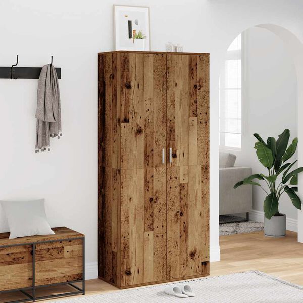 vidaXL Armoire &agrave; chaussures vieux bois 80x39x178 cm bois d'ing&eacute;nierie