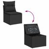 vidaXL Ensemble de canap&eacute; de jardin 9 pcs Noir