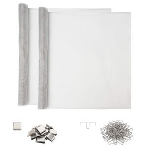 vidaXL Couvercle de puits de lumi&egrave;re avec clips 2 pc 70 x 130 cm