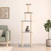 vidaXL Arbre &agrave; chat avec griffoirs en sisal gris clair 183 cm