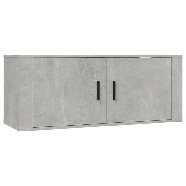 vidaXL Ensemble de meubles TV 2 pcs gris b&eacute;ton bois d'ing&eacute;nierie