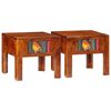vidaXL Tables de chevet 2 pcs 40x40x36 cm bois d'acacia massif