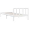 vidaXL Cadre de lit sans matelas blanc 90x190 cm bois massif