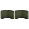 vidaXL Mur de sout&egrave;nement 2 pc 50 x 50 x 40 cm Acier Vert olive