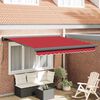 vidaXL Auvent R&eacute;tractable Rouge 300 x 250 cm Tissu et M&eacute;tal