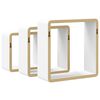 vidaXL &Eacute;tag&egrave;res murales sous forme de cube 3 pcs Blanc MDF