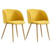 vidaXL Ensemble de salle à manger 3 pcs Tissu Jaune