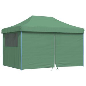 vidaXL Tente de r&eacute;ception pliable escamotable 4 parois lat&eacute;rales vert