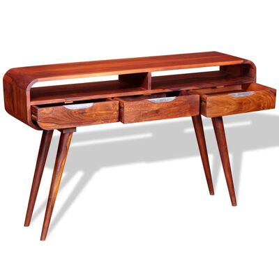 vidaXL Table console Bois massif de Sesham 120 x 30 x 75 cm