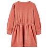 vidaXL Robe enfants &agrave; manches longues rose moyen 92