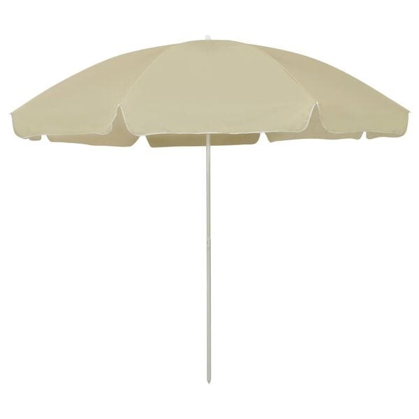 vidaXL Parasol de plage jaune sable 300 cm