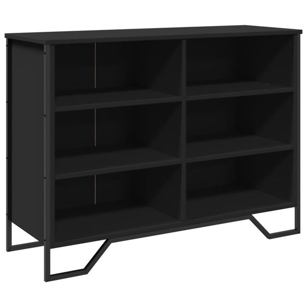 vidaXL Buffet noir 101x35,5x74,5 cm bois d'ing&eacute;nierie