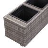 vidaXL Lit surélevé de jardin à 3 pots 100x30x36cm Résine Tressée Gris