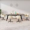vidaXL Chaises pivotantes &agrave; manger lot de 6 Cr&egrave;me Velours