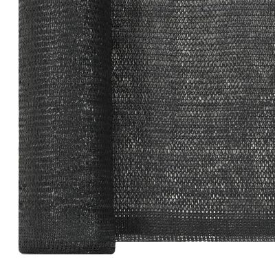 vidaXL Filet brise-vue PEHD 1,5 x 10 m Noir