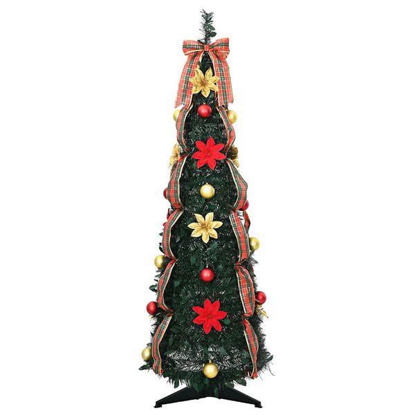 vidaXL Sapin de No&euml;l artificiel avec 50 LED Vert 125 cm PVC