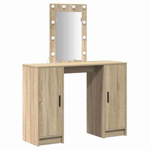 vidaXL Table de Toilette Marron 102 x 33 x 135 cm Bois d'ing&eacute;nierie