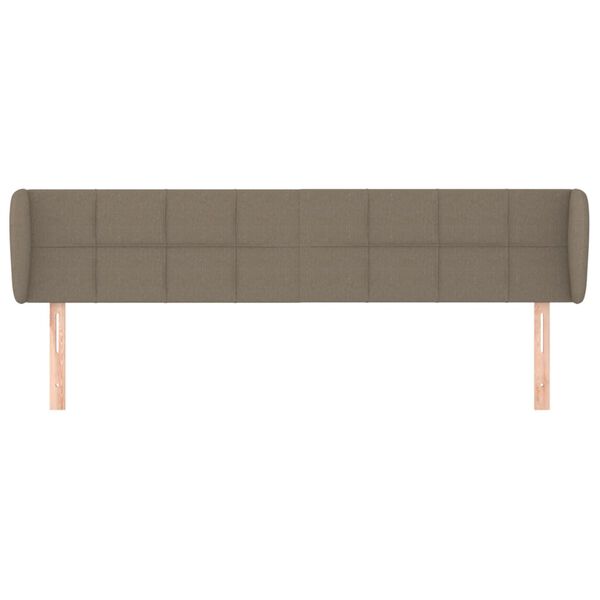 vidaXL T&ecirc;te de lit avec oreilles Taupe 183x23x78/88 cm Tissu