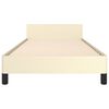 vidaXL Cadre de lit avec tête de lit sans matelas crème 90x200 cm