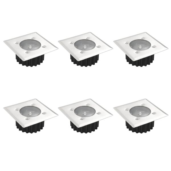 vidaXL Spots de sol carrés 6 pcs