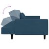 vidaXL Canap&eacute;-lit &agrave; 2 places avec deux oreillers bleu velours