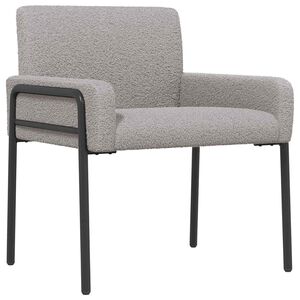 vidaXL Fauteuil d'appoint Gris clair Boucl&eacute;