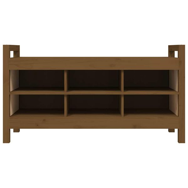 vidaXL Banc d'entr&eacute;e Marron miel 110x40x60 cm Bois de pin massif