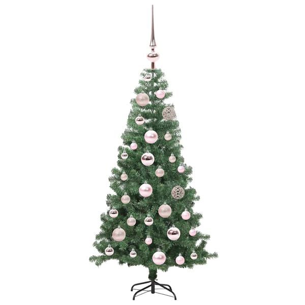 vidaXL Sapin de No&euml;l avec 150 LED avec support Vert 120 cm PVC