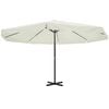 vidaXL Parasol Blanc Aluminium 500 cm