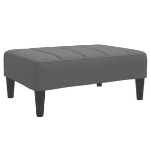 vidaXL Repose-pied gris fonc&eacute; 77x55x31 cm tissu