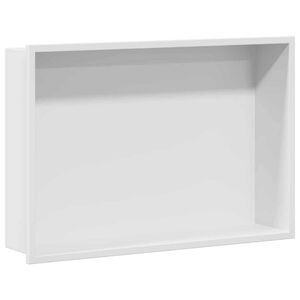 vidaXL Niche de Douche Blanc 45 x 30 x 9,5 cm Acier inoxydable