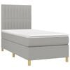 vidaXL Sommier &agrave; lattes de lit et matelas et LED Gris clair 90x190 cm
