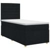vidaXL Lit boxspring avec matelas Noir 90 x 200 cm Tissu