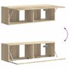 vidaXL Ensemble de meuble TV mural Montage mural 6 pcs Ch&ecirc;ne Sonoma