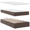 VidaXL Cadre de lit ottoman avec matelas marron 90x200 cm similicuir