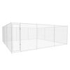 vidaXL Chenil extérieur pour chiens Acier galvanisé 570x570x185 cm