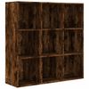 vidaXL Armoire &agrave; livres ch&ecirc;ne fum&eacute; 98x29x97,5 cm