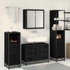 vidaXL Ensemble de mobilier de salle de bain 4 pcs Ch&ecirc;ne noir