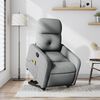vidaXL Fauteuil de massage inclinable Gris clair Tissu