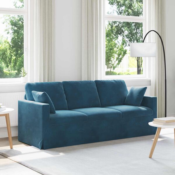 vidaXL Canap&eacute; Bleu 198 x 78 x 80 cm Velours