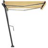 vidaXL Auvent automatique sur pied 350x250 cm Jaune/Blanc