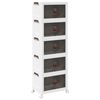 vidaXL Bo&icirc;te de rangement empilable avec roues &agrave; 5 niveaux 28 L