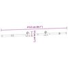 vidaXL Kit de quincaillerie de porte coulissante 213,5 cm acier noir