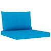 vidaXL Salon de jardin 9 pcs avec coussins bleu clair