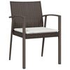 vidaXL Chaises de jardin coussins lot de 6 marron 56,5x57x83 cm rotin