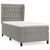 vidaXL Sommier &agrave; lattes de lit et matelas Gris clair 80x200 cm Velours