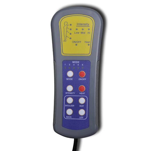 vidaXL Chaise longue de massage Blanc Similicuir